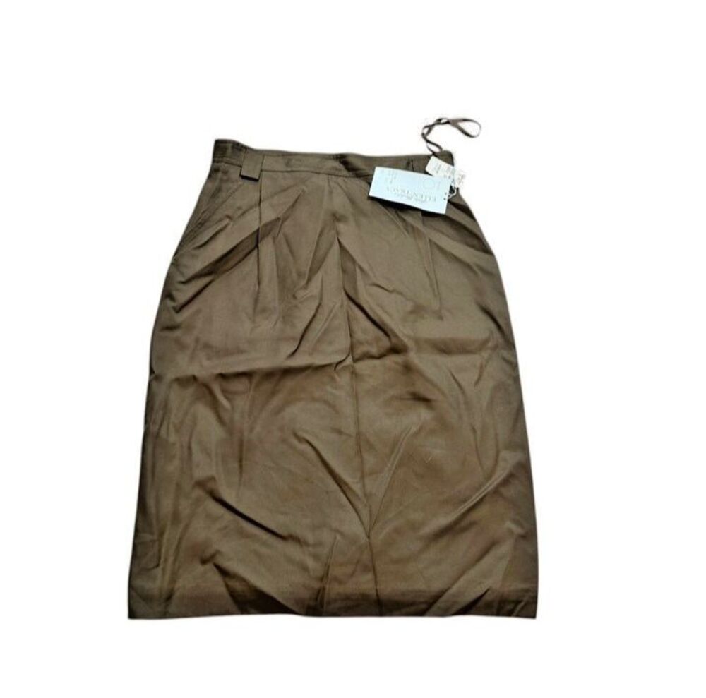 Linda Allard Ellen Tracy 100% Silk Old Money Skirt Womens Size 12 NWT Vintage